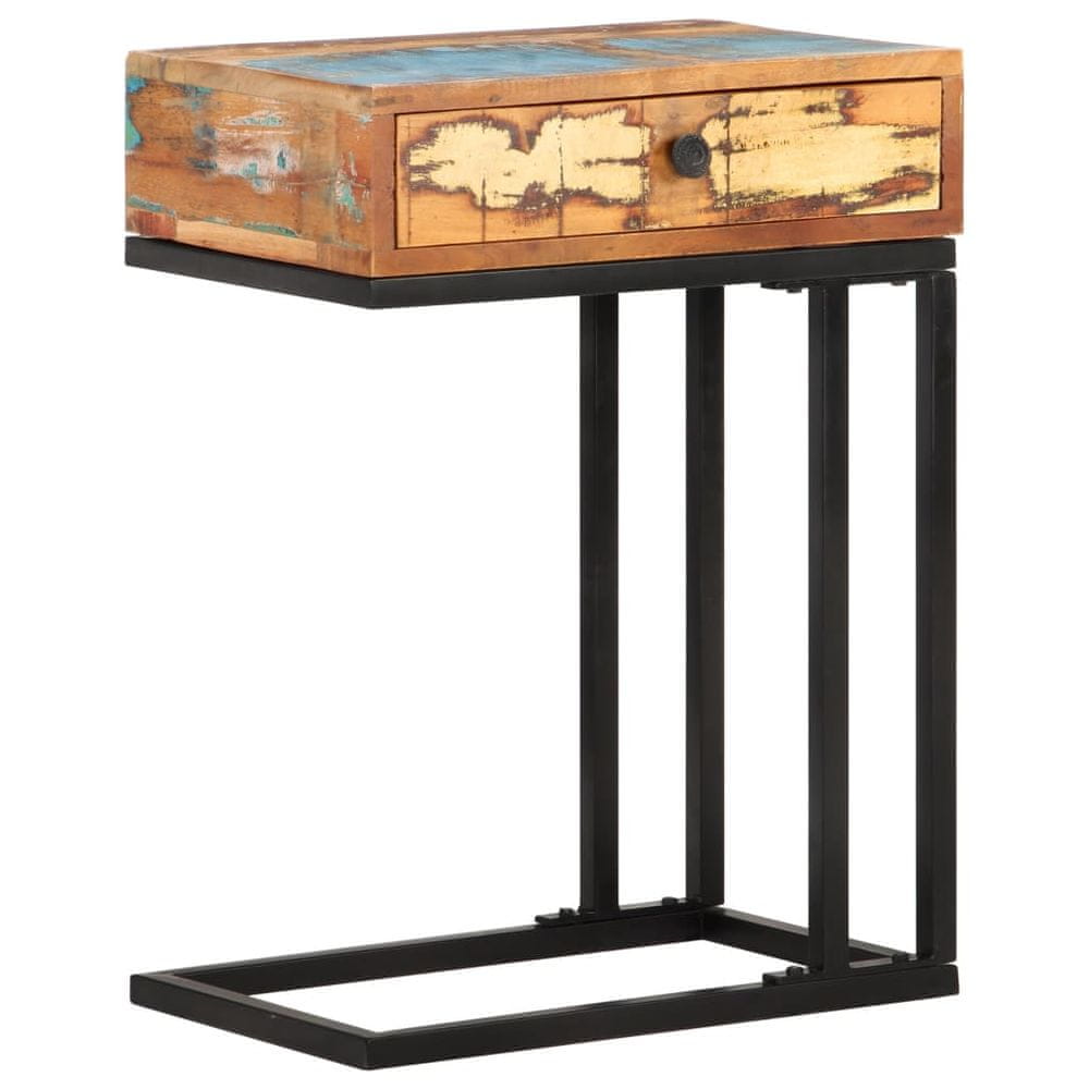 Vidaxl Príručný stolík v tvare U 45x30x61 cm, recyklovaný masív